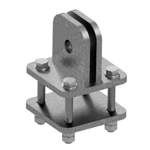 MBG-POS23 Antenna Pipe Mount, 50x50 SHS